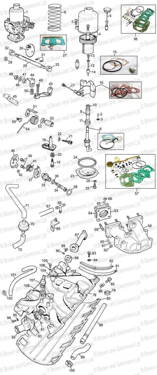Image for V8 Carburettors and Inlet manifold