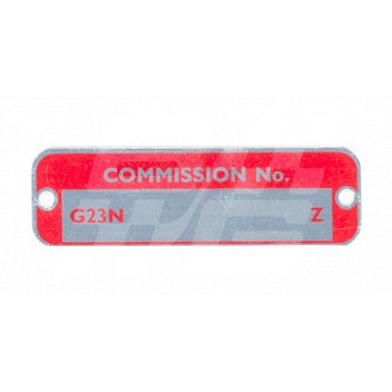 Image for COMMISSION NO PLATE G23N-Z